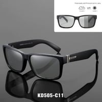 【フォトクロミック】 KDEAM 調光 偏光サングラス メンズ 高性能 ポラロイド UV400 高級 軽量 ドライブ ロードバイク スポーツ  海外トップブランド 箱付き 【ブラックカラー】