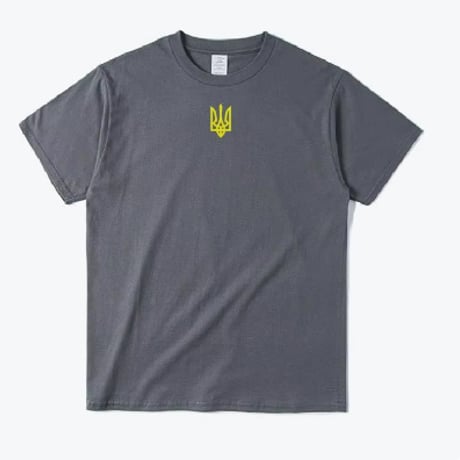 【4色展開】ウクライナ国軍 エンブレム Tシャツ ウォロディミル ゼレンスキー トルィーズブ 三叉