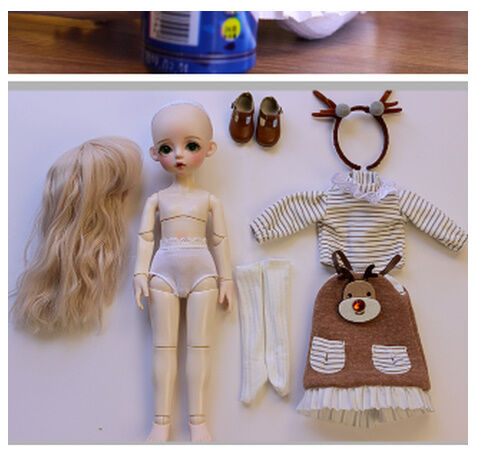 金髪のパッチリお目目】 BJD 1/6 球体関節人形 美少女 フルセット 30cm