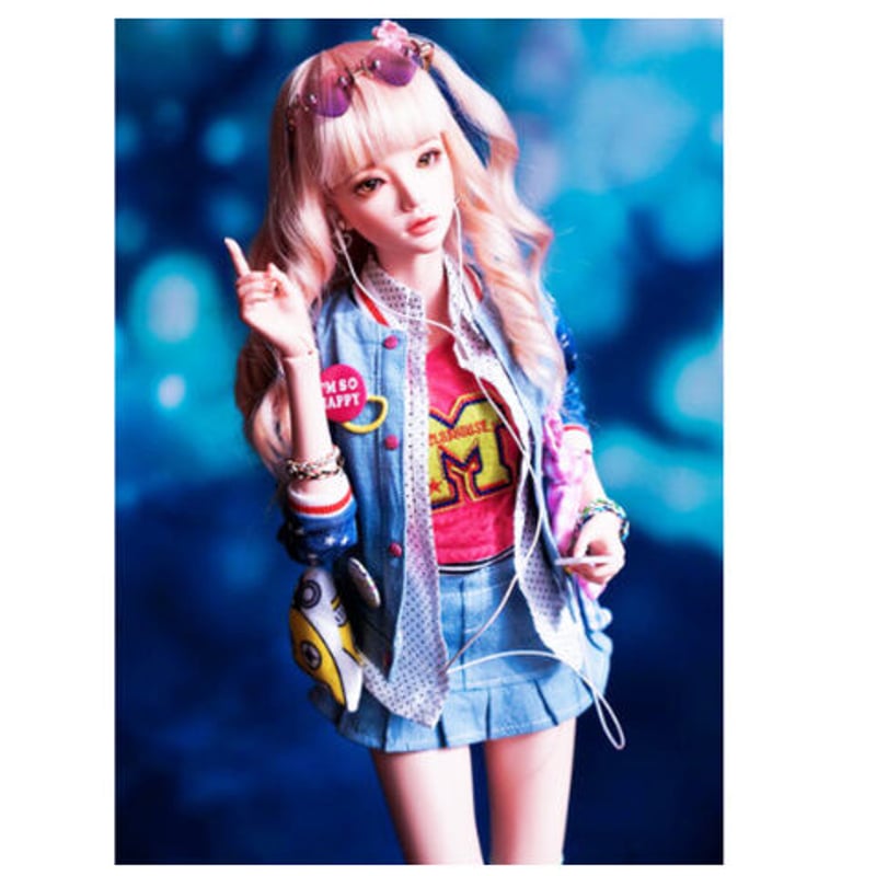 球体関節人形 女の子 1/4 BJD 本体＋眼球＋メイクアップ済み 手作り