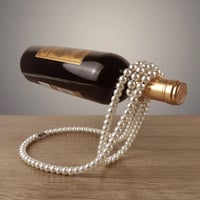 サスペンション イミテーション パール チェーン ワインラック ボトルワイン ディスプレイ ラック おしゃれ ダイニング 飲食店 スタイリッシュ