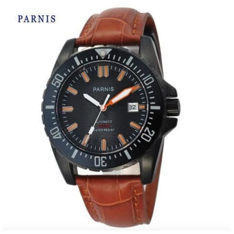 Parnis 自動巻 機械式腕時計 メンズ ダイバー 43mm 200m防水 日本ミヨタ製ムーブメント サファイアガラス