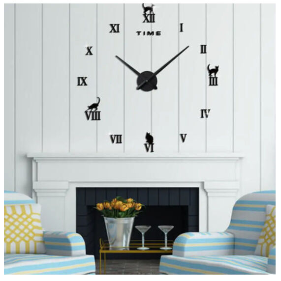 ★猫シルエット アンティーク掛時計 イギリス製★ ☆猫シルエット アンティーク掛時計 イギリス製 猫シルエット