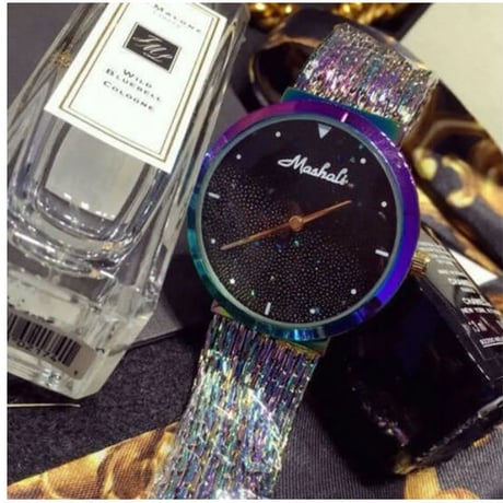 Mashali 6色展開 ラグジュアリーファッション クリスタル レディース グリッター ブレスレットウォッチ