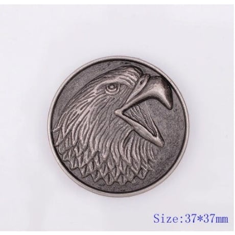 レザークラフト10個セット 30mm アンティーク シルバー イーグル 革細工 コンチョ リベット