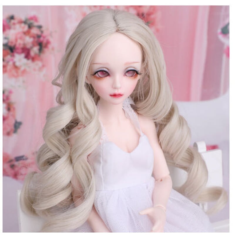 球体関節人形 BJD 1/4 フルセット 美女 巻き髪 本体＋眼球＋服＋靴＋