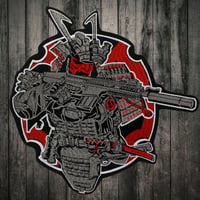 アイロンワッペン  甲冑 鎧武者 武士 もののふ パッチ サムライ 侍 ソルジャー 鎧兜 アイロン アップリケ