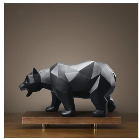 【オブジェ】 クマ ブラックベア 熊 26.5cm 樹脂彫像 部屋装飾品 北欧 お洒落インテリア 置物 プレゼント ギフト 雑貨