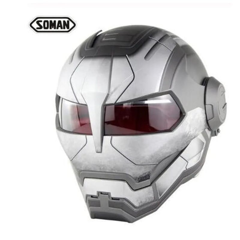 フルフェイス アイアンマンタイプ ウォーマシン ヘルメット グレー