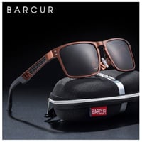 【人気のスクエアタイプ】 BARCUR ユニセックス UV400 スポーツサングラス 偏光レンズ ポラロイド 高品質フレーム かっこいい 海外トップブランド 【選べる3色】