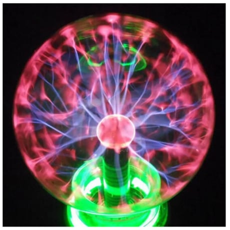 プラズマボール サンダーボール タッチセンシティブランプ 放電球 科学玩具 雷ボール 静電 マジックボール 装飾品 知育玩具 インテリア　8インチ