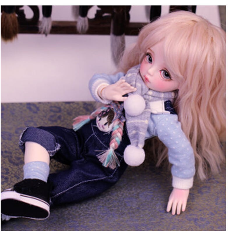 帽子とマフラー付き】 BJD フルセット 美少女 1/6 30cm 球体関節人形