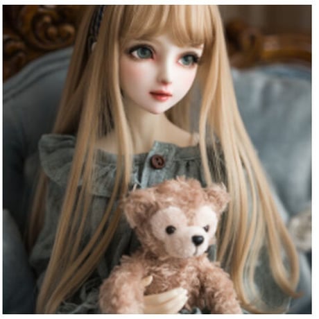 BJD ウィッグ 人形用 カスタムドール 女性 ロング SD DD YOSD MSD キレイな シャンパン ミルクゴールデン 選べる3サイズと2色