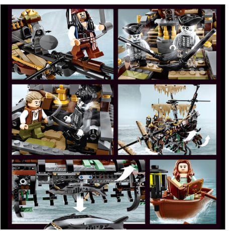 レゴ互換 パイレーツオブカリビアン サイレント・メアリー号 71042 LEGO風 ミニフィグ付き 海賊船 ブロックセット 2294ピース
