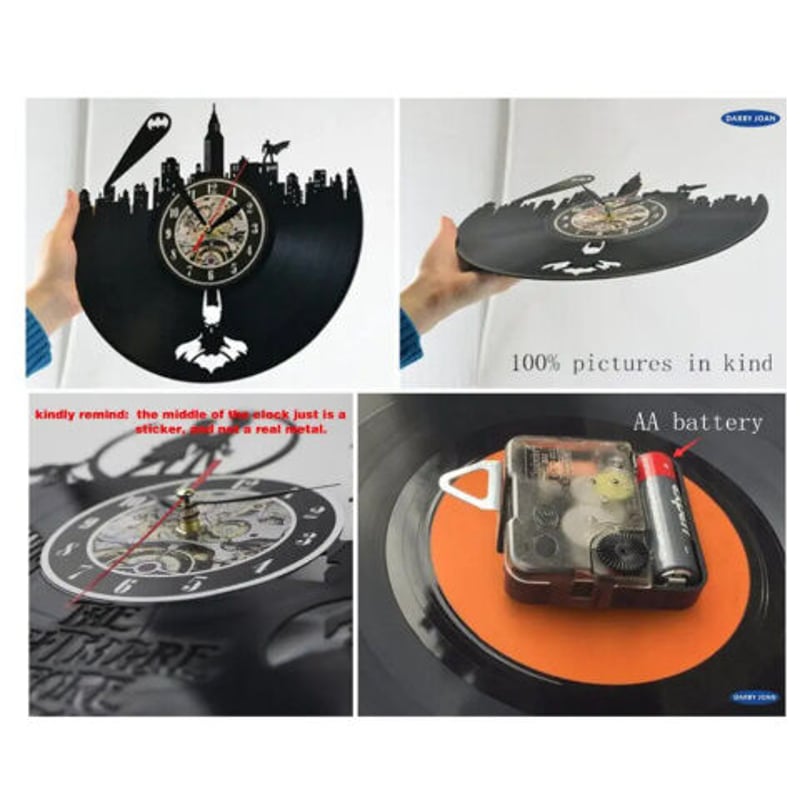 アイアンマン 30cm レコード盤 壁掛け時計 3種類 映画 人気 おしゃれ