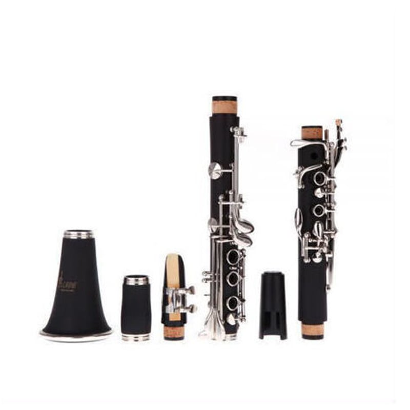 B♭キー クラリネット 木管 本体 ニッケルメッキ ケース 手袋 ソプラノ