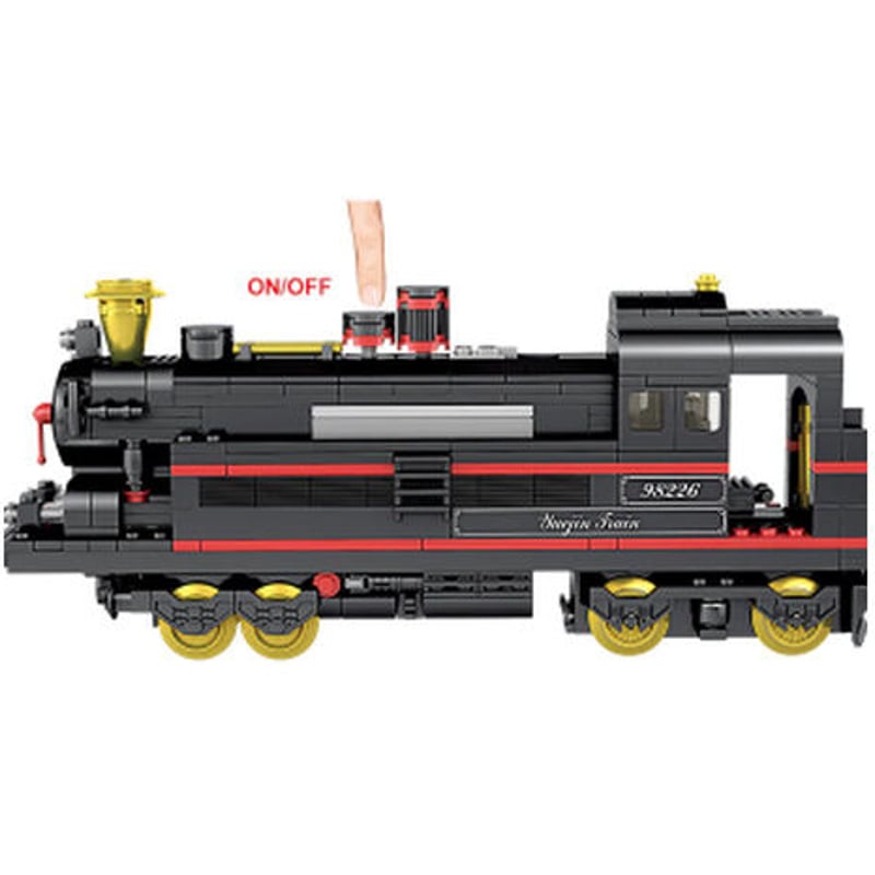 レゴ互換 貨物列車 動く レール セット トレイン 電車 電池式 乗り物