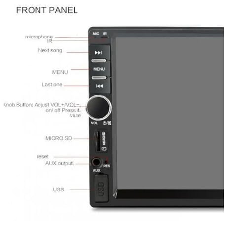 7インチユニバーサル2 DinのHD BluetoothカーラジオMP5プレーヤー カー用品