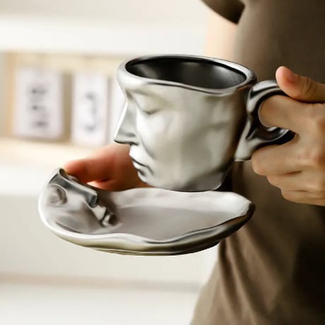 【3色展開】 北欧風 コーヒーカップ 人型デザイン セラミック モダンアート お茶会 ホームカフェ 飲食店 喫茶店 カフェ マグカップ ティーカップ