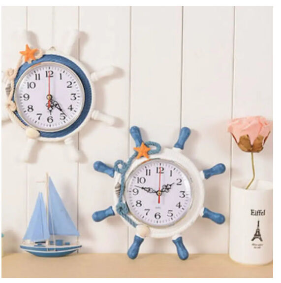 ヴィンテージ　アンティーク　壁掛け時計　船　舵　船舵　時計 楽天市場】アンティーク 舵輪 ハンドル 掛け時計 おしゃれ 船 舵