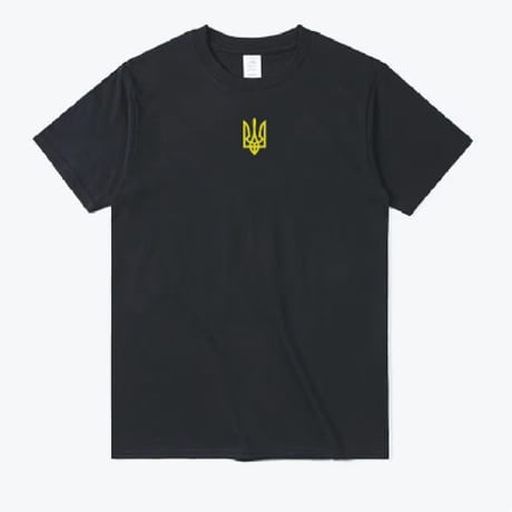 【4色展開】ウクライナ国軍 エンブレム Tシャツ ウォロディミル ゼレンスキー トルィーズブ 三叉
