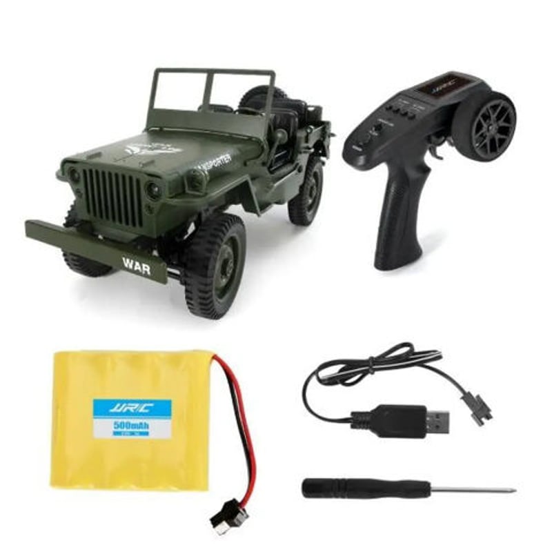 ジープ 4WD RCカー 1/10 オフロード 軍用トラック コンバーチブル