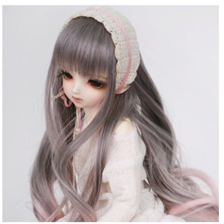 BJD ウィッグ ロング ウェーブ 美髪 球体関節人形 カスタムドール 人形用 かつら 髪 耐熱 DD SD MSD YOSD 選べる4サイズ