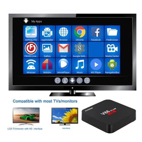 V88プラススマートアンドロイド6.0 TVボックスKODI 16.1 RK3229 2G / 8G クアッドコアUHD 4KミニPC WiFi H.265 メディアプレーヤー android