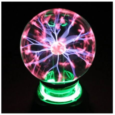 プラズマボール サンダーボール タッチセンシティブランプ 放電球 科学玩具 雷ボール 静電 マジックボール 装飾品 知育玩具 インテリア　8インチ