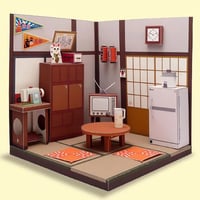 昭和レトロ ドールハウス 和風和室 ミニチュアハウス 昭和住宅 ちゃぶ台 ブラウン管テレビ インテリア