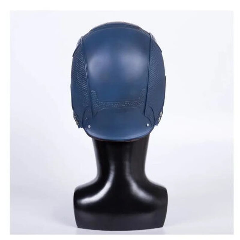 【キャプテンアメリカ】新品 未使用 ヘルメット コスプレ マスク 被り物 キャプテン・アメリカヘルメット、本革ストラップ、1:1着用可能