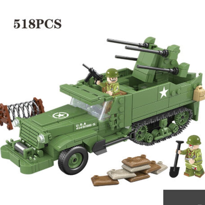レゴ互換品 M16 MGMC 対空自走砲 アメリカ軍 ハーフトラック レゴ互換品 M16 MGMC 対空自走砲 アメリカ軍 ハーフトラック