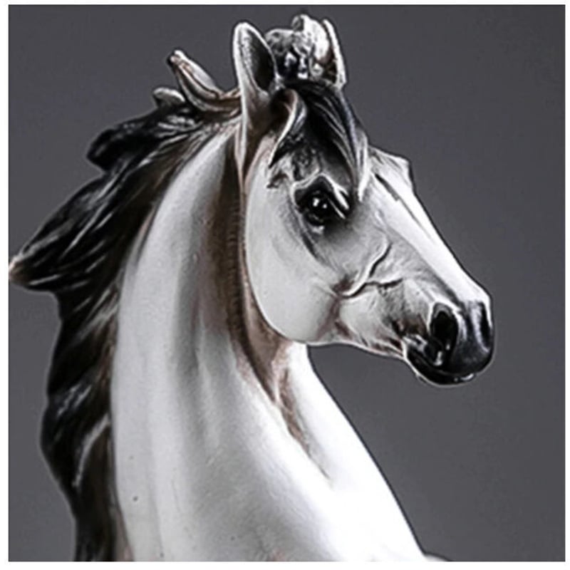 アンティーク　動物　オブジェ　白黒　馬 アンティーク 動物 オブジェ 白黒 馬