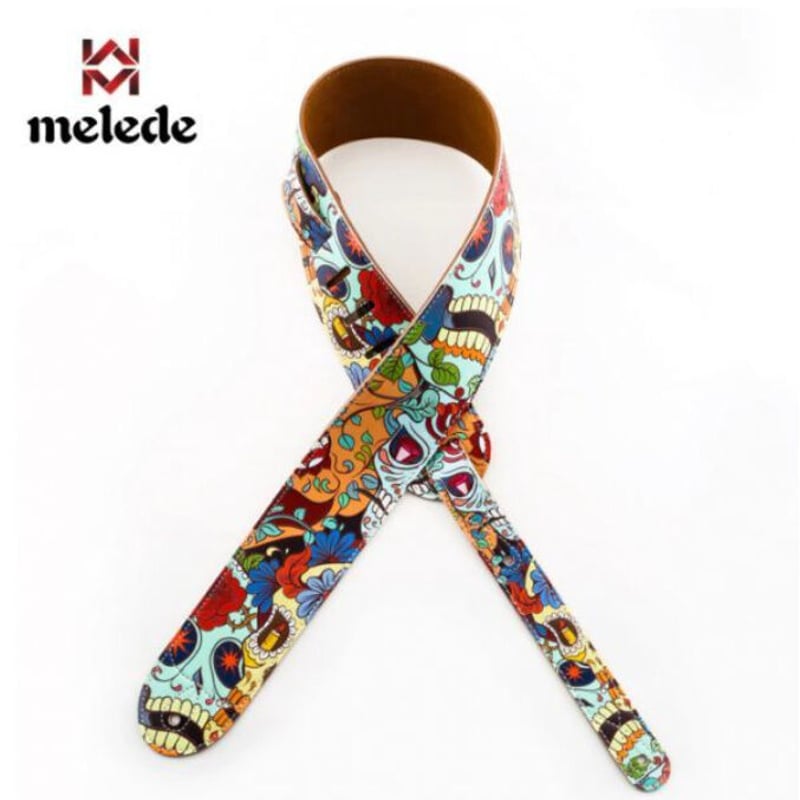 スカル レザー ギター ストラップ エレキギター ベルト | World Planet