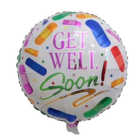 ロゴ風船  "GET WELL SOON"  50個セット 飾り デコレーション お見舞い パーティ ふうせん バルーン ヘリウム