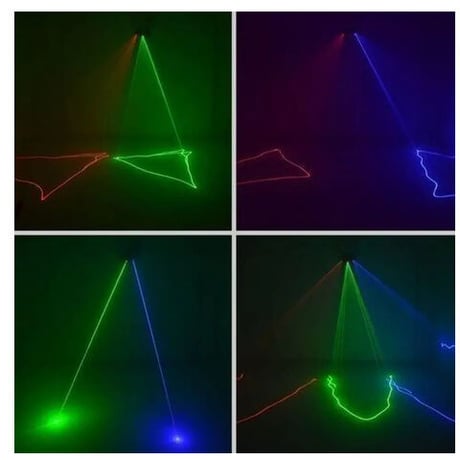 AUCD DMX 3レンズRGBフルカラービーム光ネットワークレーザー光ホームパーティーDJ KTVプロジェクターステージ照明A-X3 パーティーグッズ
