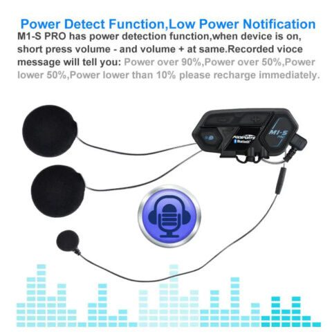 インカムバイク Bluetooth ヘッドセット 2個セット Fodsports M1