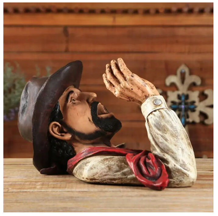 オブジェ】 置物 インテリア ワインラック ボトルで飲むアメリカ人