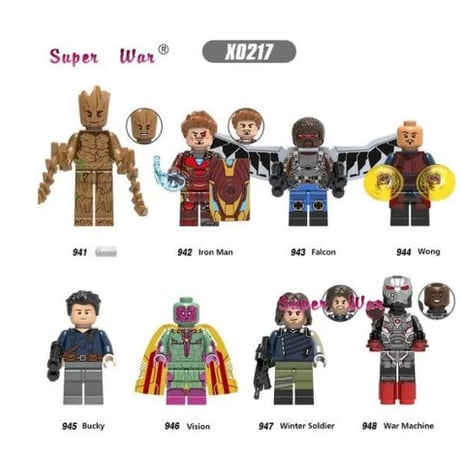 LEGO風 レゴ互換 アベンジャーズ 8体セット 10パターンから選択可能 アメコミ マーベル