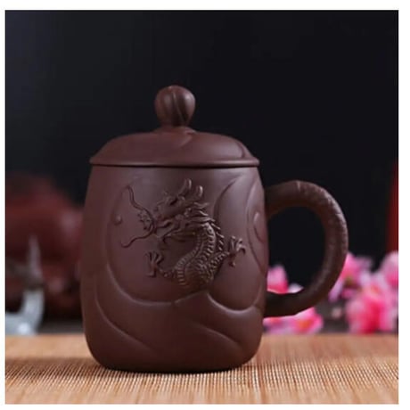 マグカップ ティーカップ ドラゴン 竜柄 440ml 蓋付 お茶会 レトロ アンティーク食器 高級装飾 贈り物