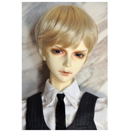 BJD ウィッグ サラサラ ショートヘア 人形用 球体関節人形 カスタムドール 髪 DD SD MSD YOSD 淡いゴールド 亜麻色 選べる3サイズと2色