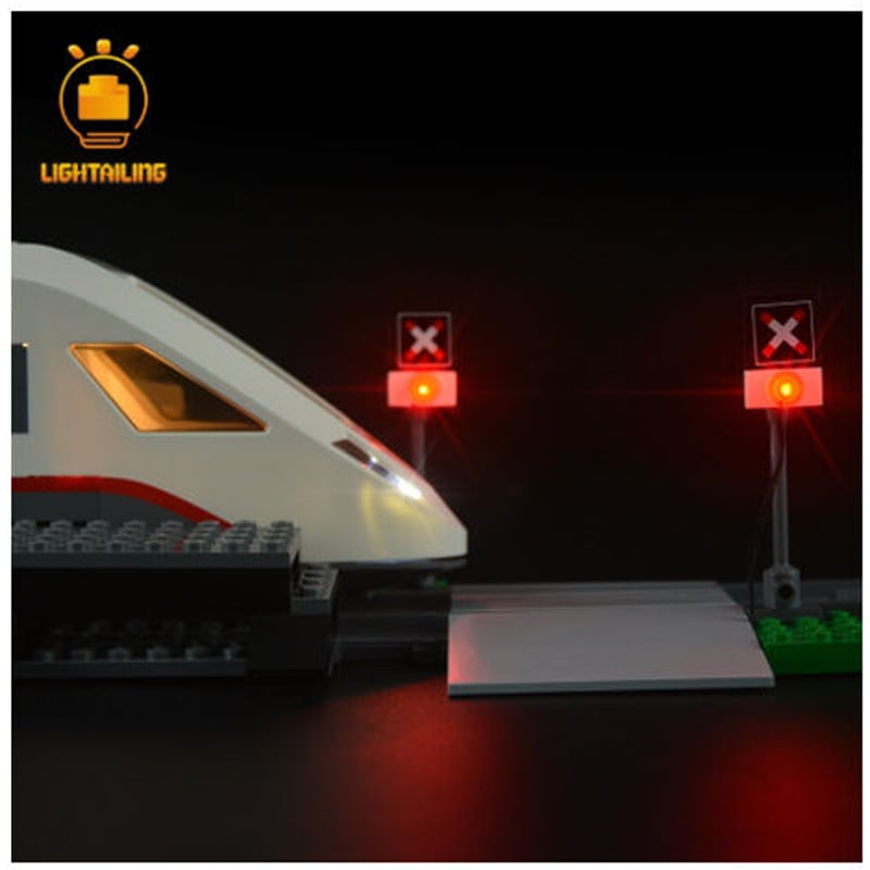 レゴ シティ 60051 ハイスピードパッセンジャートレイン 互換 LED