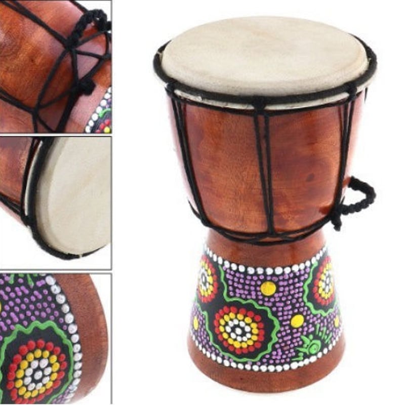 6インチ 木製 アフリカ ジャンベ | World Planet Market