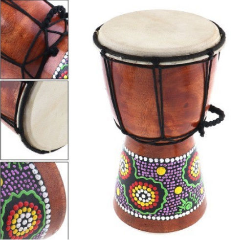 6インチ 木製 アフリカ ジャンベ | World Planet Market