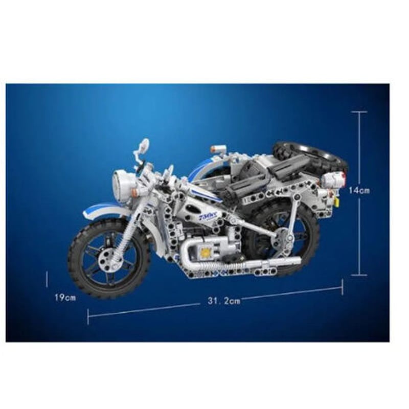 レゴ互換 テクニック 3輪 サイドカー付き バイク 750cc 550