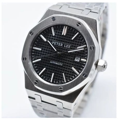 Peter lee 自動巻 機械式腕時計 Mens 40mm ステンレス ブラック 2122