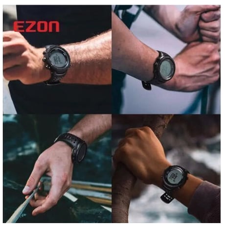 EZON マルチ 多機能 腕時計 メンズ スポーツ デジタル 高度計 バロメーターコンパス 温度計 ハイキング 登山
