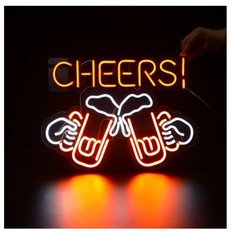 ネオンライト】 ビール 『CHEERS！』 乾杯 アメリカン PUB BAR 居酒屋