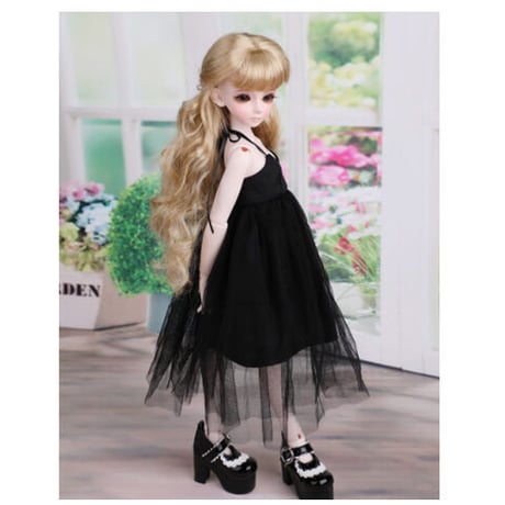 球体関節人形 BJD 1/4 美少女 キャミソール 色っぽい フルセット 本体＋眼球＋服＋靴＋ウィッグ メイクアップ済み カスタムドール 40cm 選べる2色
