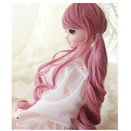 BJD ウィッグ ロングウィッグ 巻き髪 くるくる 球体関節人形 カスタムドール 人形用 かつら 髪 DD SD MSD YOSD 1/3 1/4 選べる2サイズ